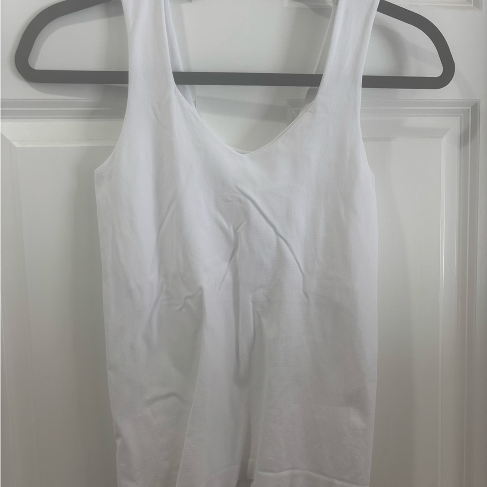 White Fitted Tank Top